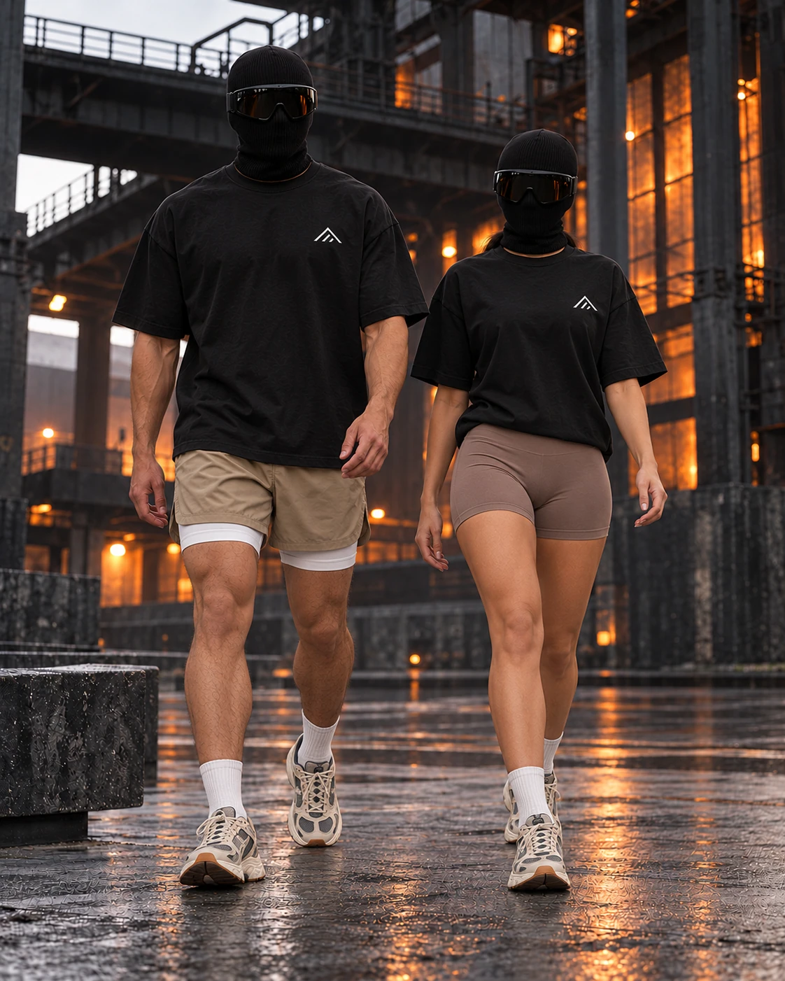 Black relaxed gym T-shirt
